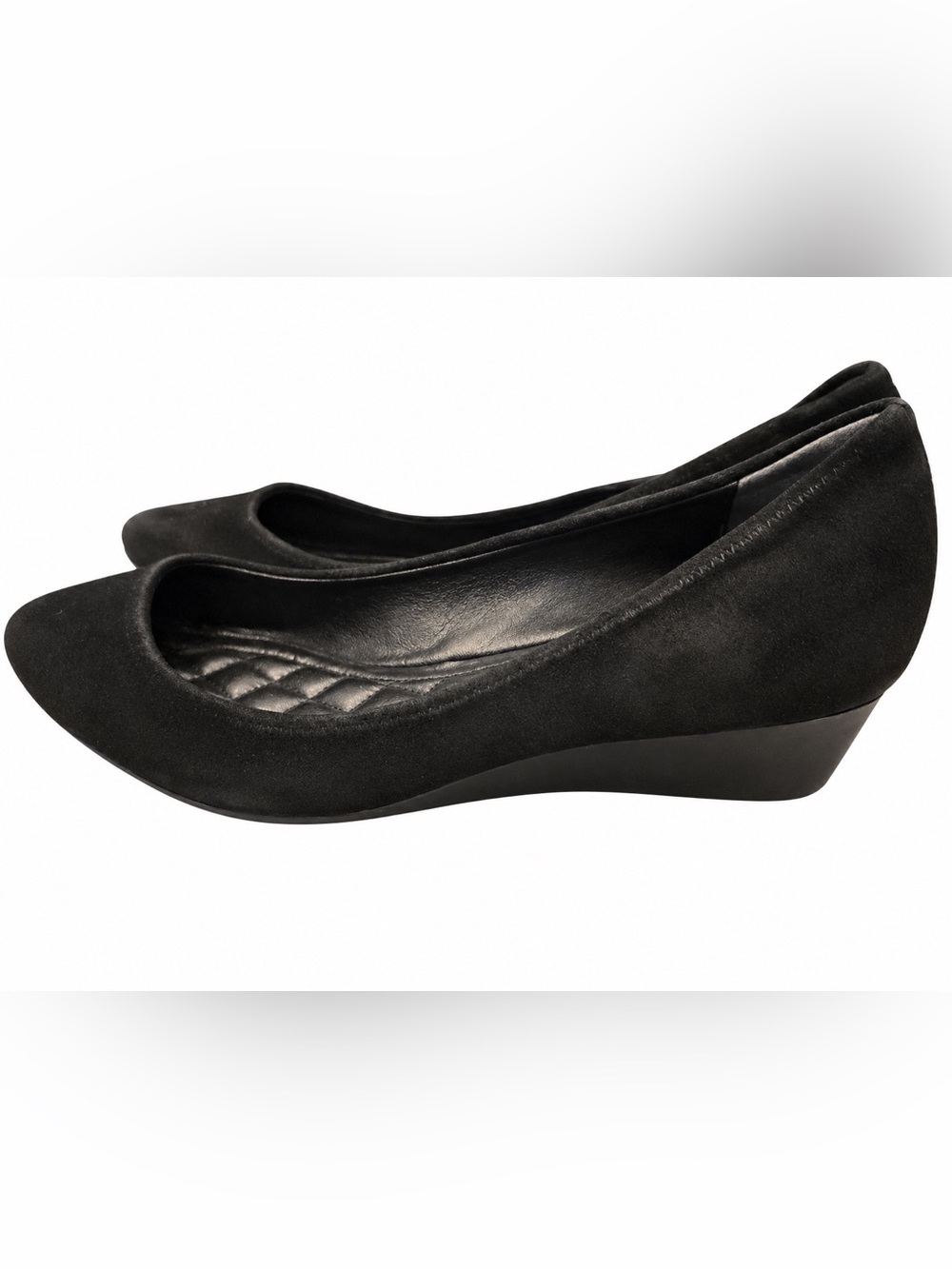 Cole Haan Wedge Womens Size 6.5 Kathryn Black Suede Platform  Comfort shoes